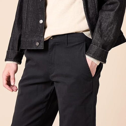 Mens Straight-Fit Casual Stretch Chino Pant